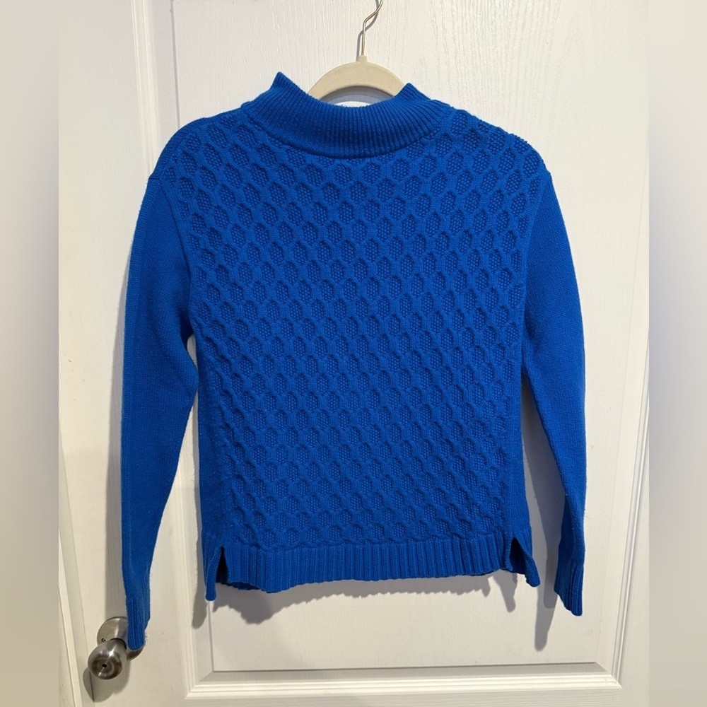 Talbots Vibrant Blue Cowl Neck Sweater